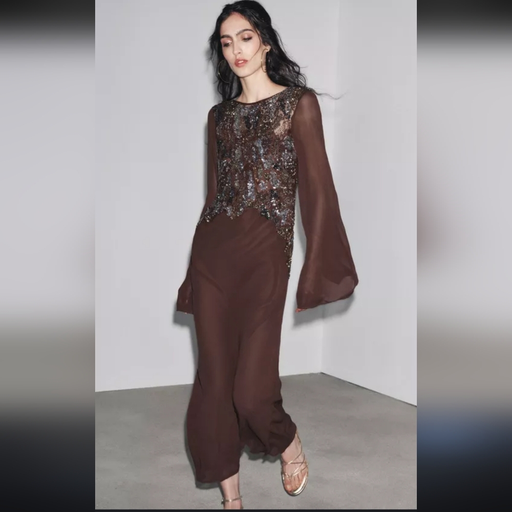 BNWT! Zara Embroidered Dress ZW Collection